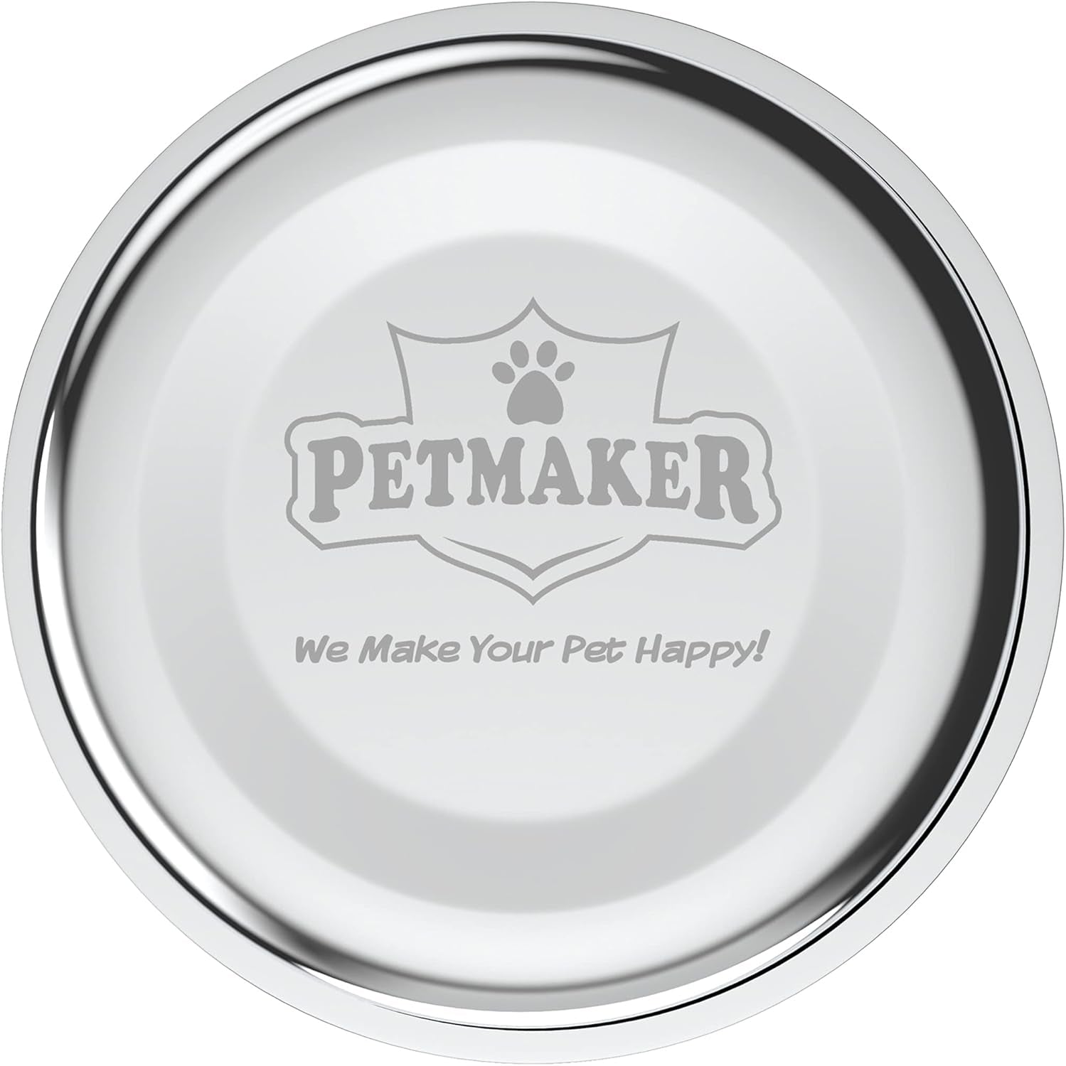 Set of 2 Stainless Steel Dog Bowls - 40Oz Pet Bowls with Decorative Dog Food Stand - Metal Food and Water Dishes for Large Pets - Puppy Essentials by  (Silver/Black)